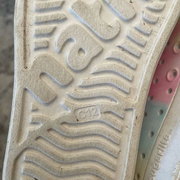 Native Jefferson Kids Pastel Tie-dye Slip-On Shoes Child Sz C12 - Picture 7 of 8